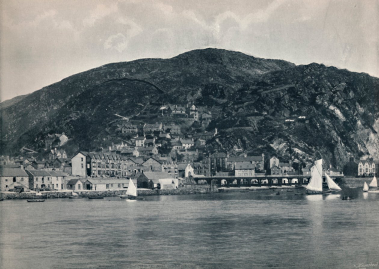 Barmouth - vista do Mawddach, mostrando alturas, 1895 de Unbekannt