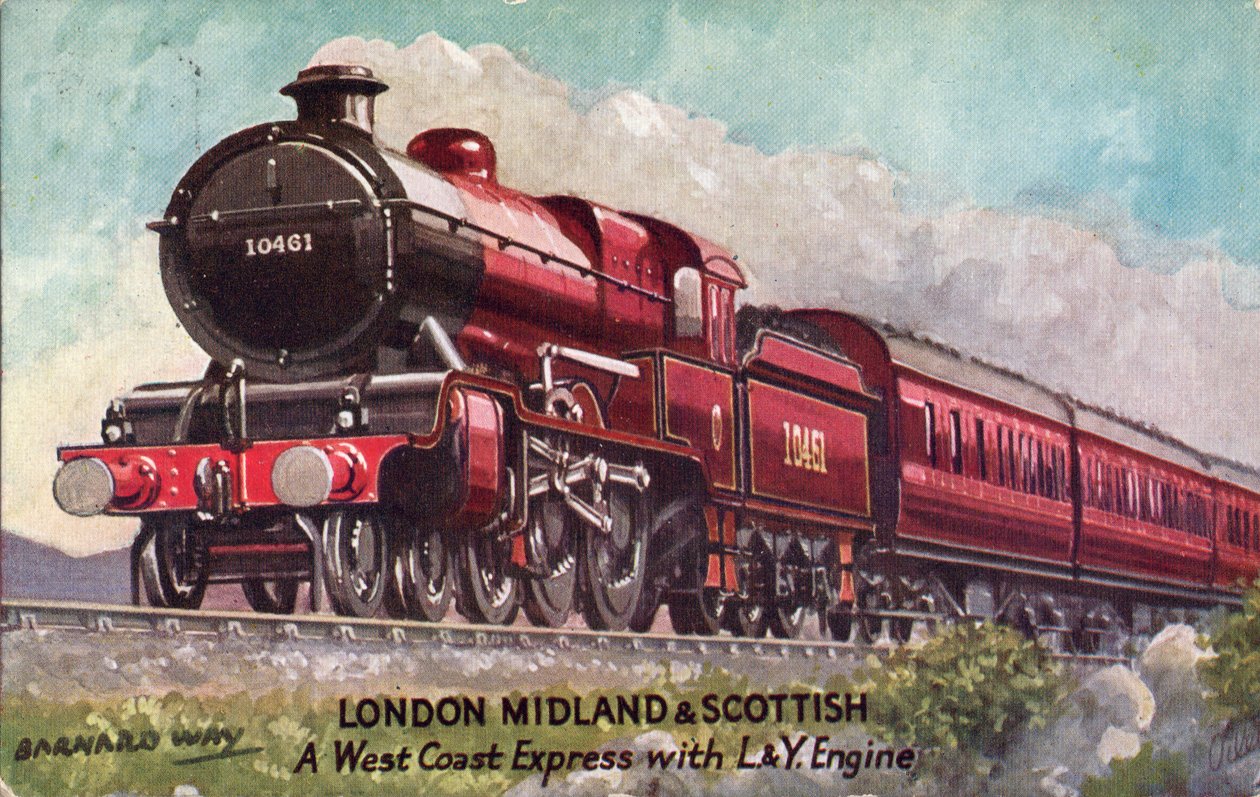 Barnard Way - London Midland & Scottish, um West Coast Express com motor L&Y, 1933. de Unbekannt
