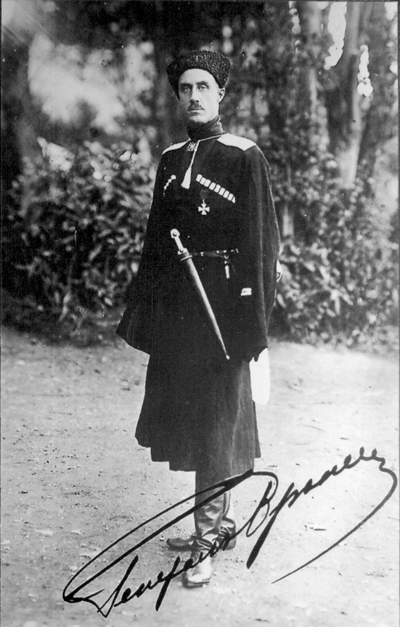 Barão Pyotr Nikolayevich Wrangel, general branco da Guerra Civil Russa, 1919. de Unbekannt