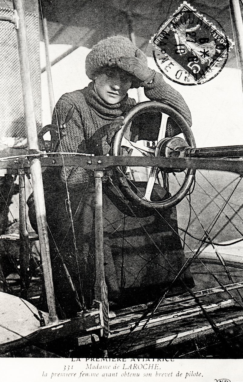 Baronesa Raymonde Delaroche, aviador francês, 1909 de Unbekannt