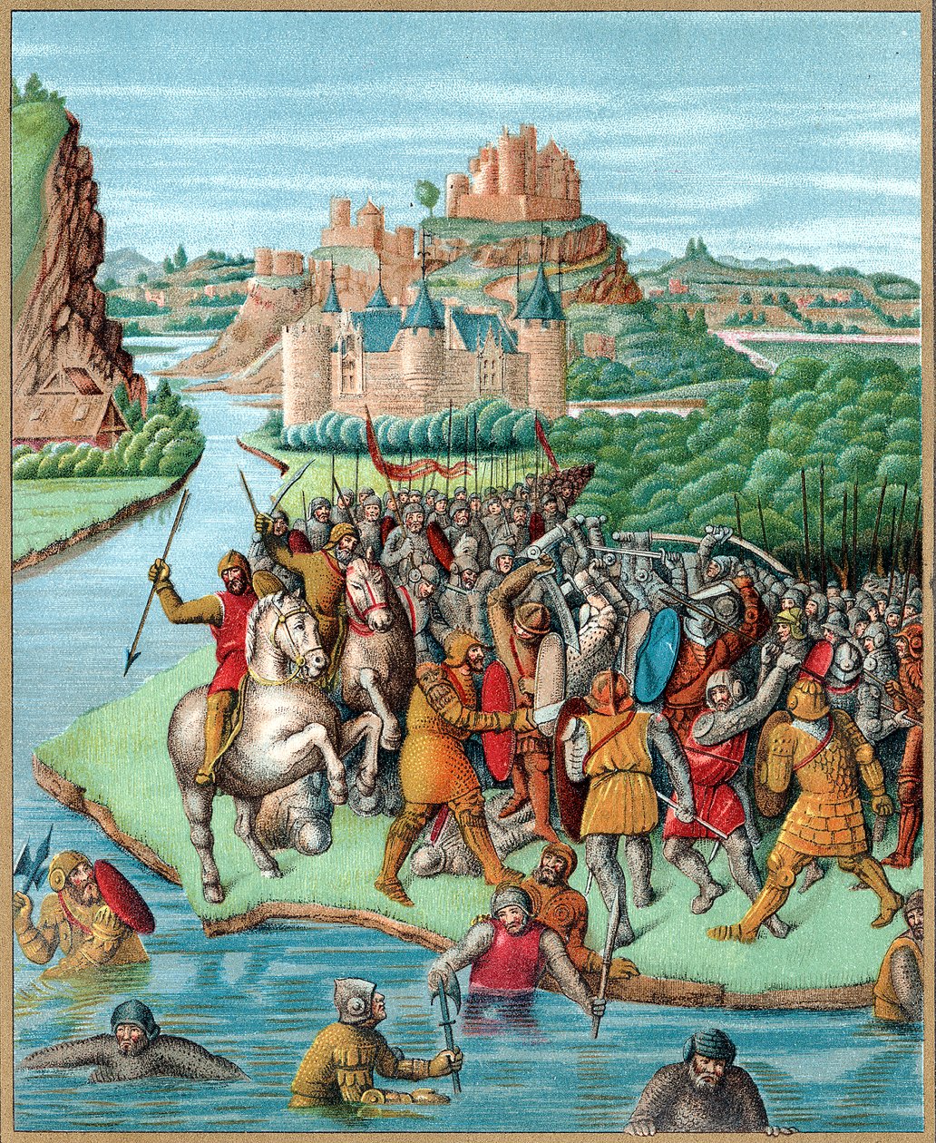 Batalha entre Bacchides e Jonathan, revolta dos Macabeus, 160 aC, século c19 de Unbekannt