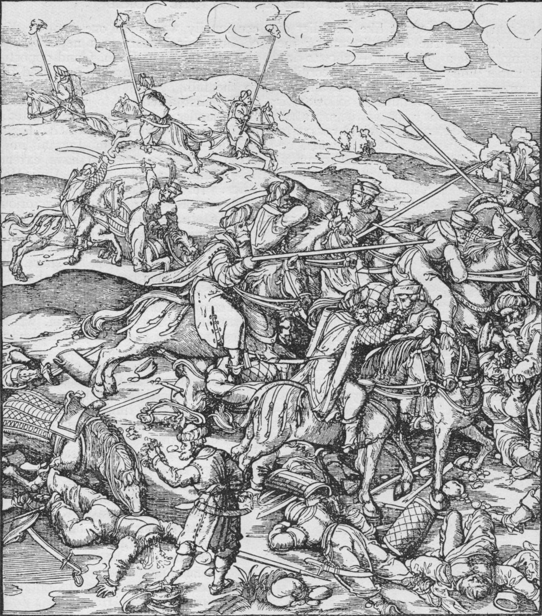 Batalha entre os mongóis sob Timur e os turcos, c1400 1908 de Unbekannt
