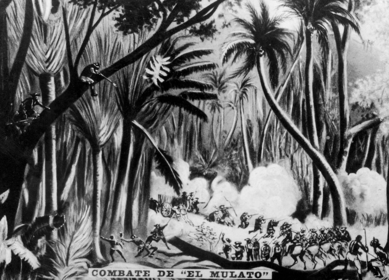 Batalha durante a Guerra da Independência Cubana, 1895, 1920 de Unbekannt