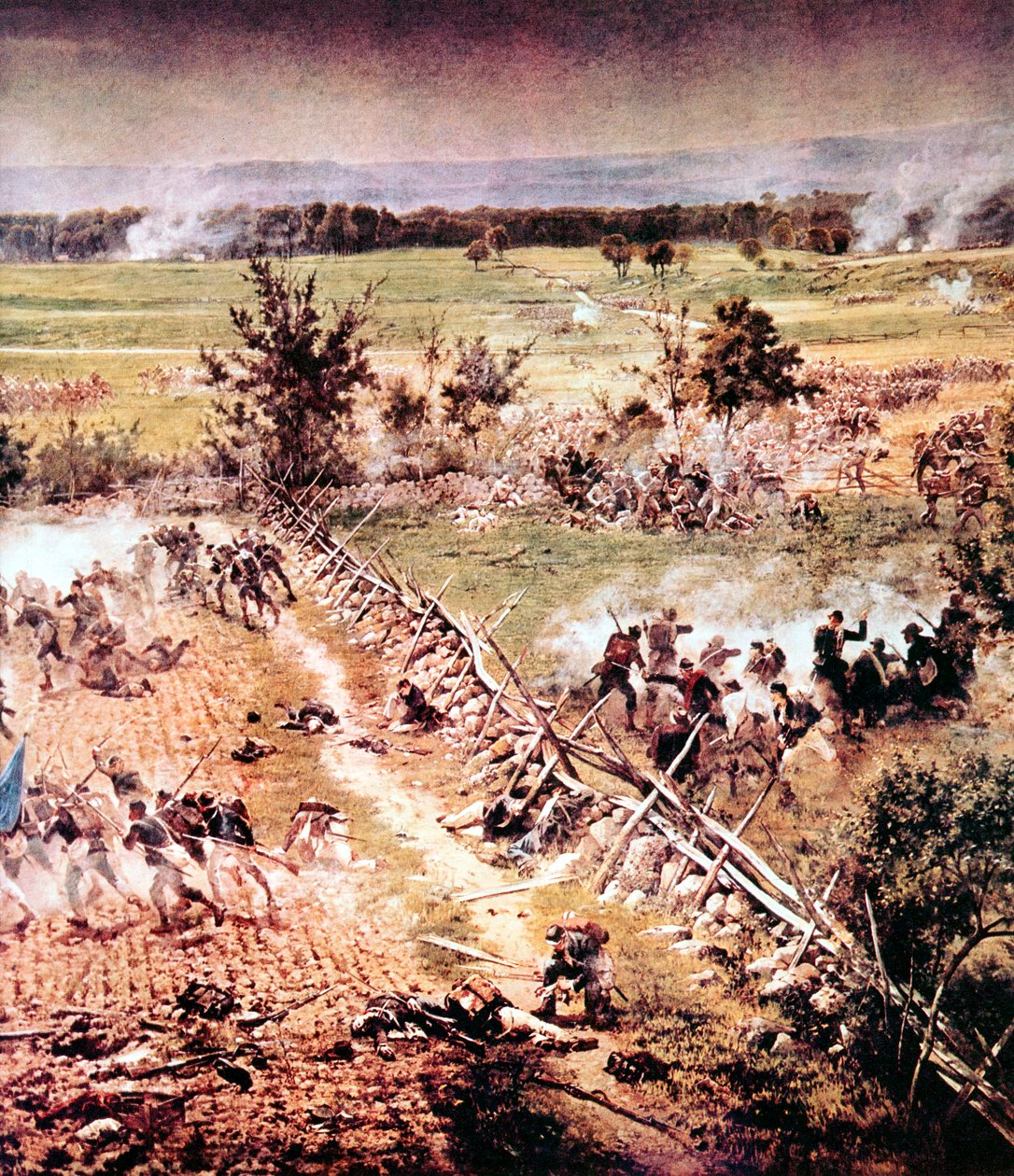 Batalha de Gettysburg, Guerra Civil Americana, 1-3 de julho de 1863 de Unbekannt