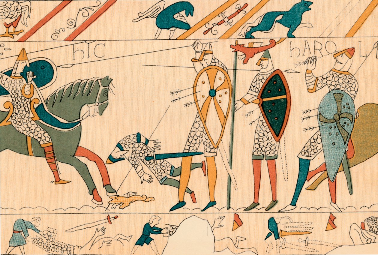 Batalha de Hastings e morte de Harold, século XIX. de Unbekannt
