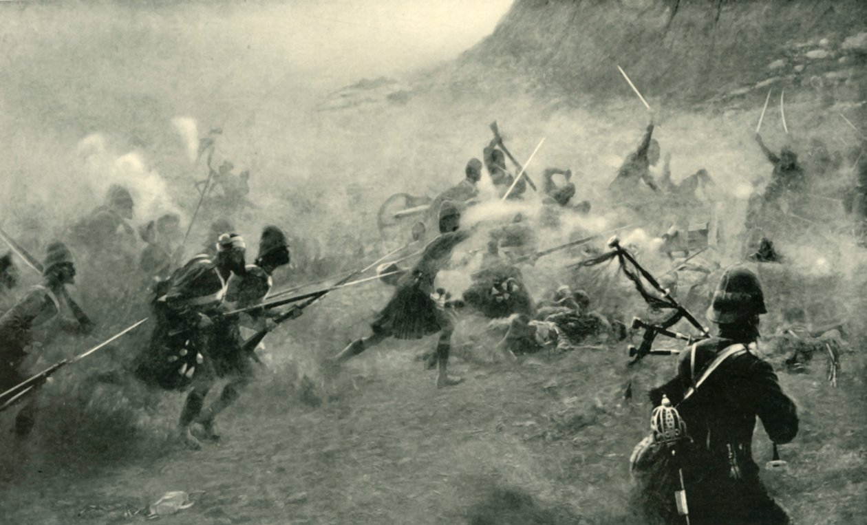 Batalha de Kandahar - a 92ª é a pistola, 1901. de Unbekannt