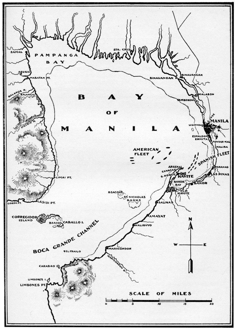Batalha da Baía de Manila, Filipinas, Guerra Hispano-Americana, 1898 de Unbekannt