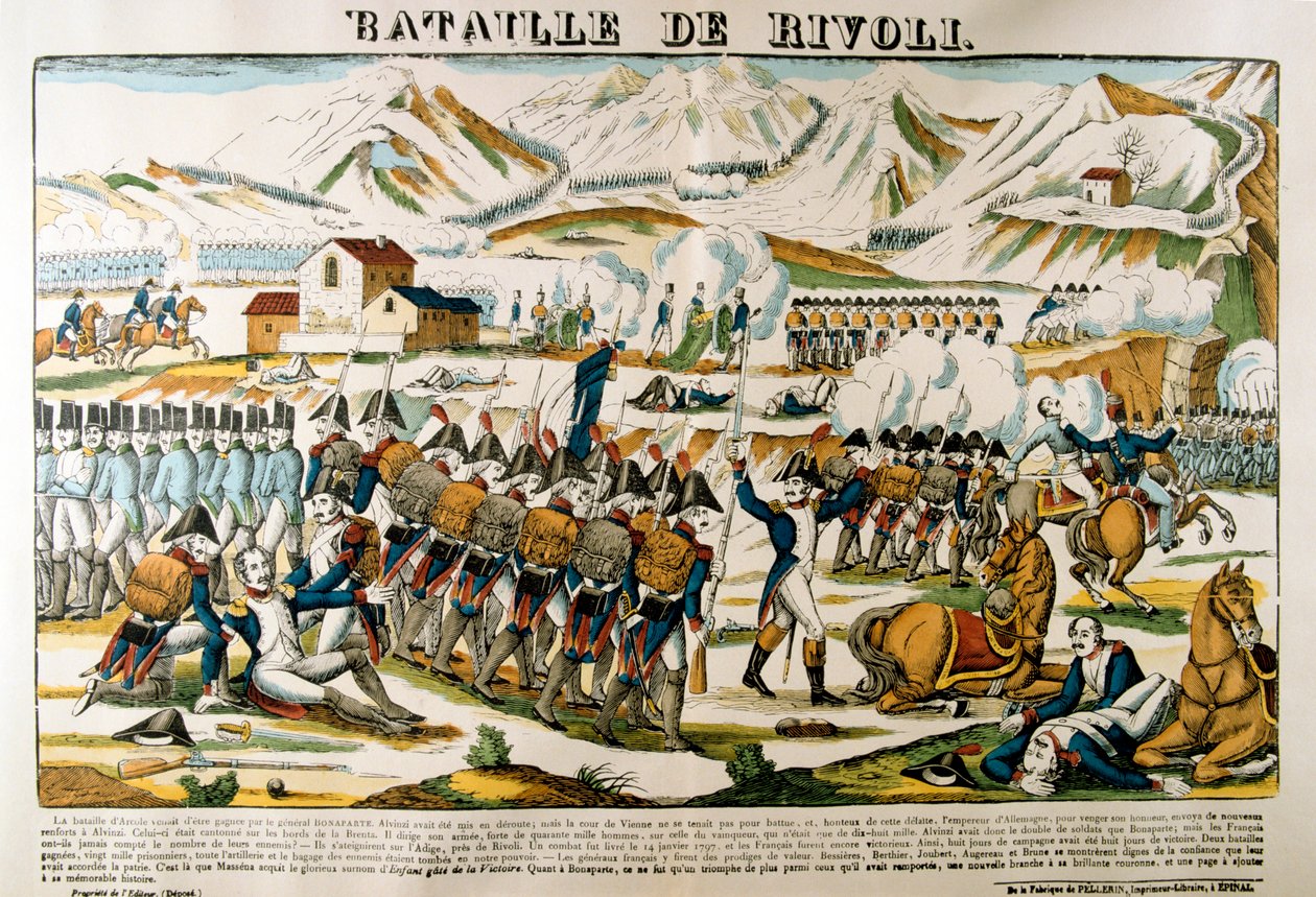 Batalha de Rivoli, 14 de janeiro de 1797, século XIX de Unbekannt