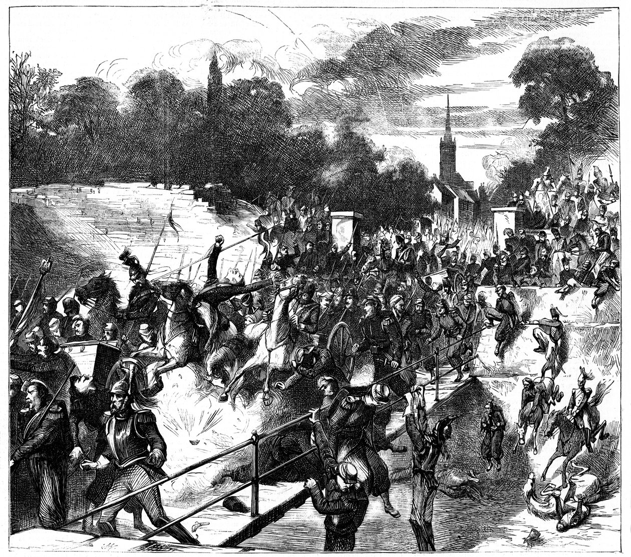 Batalha de Sedan, França, Guerra Franco-Prussiana, 1º de setembro de 1870 c1880 de Unbekannt