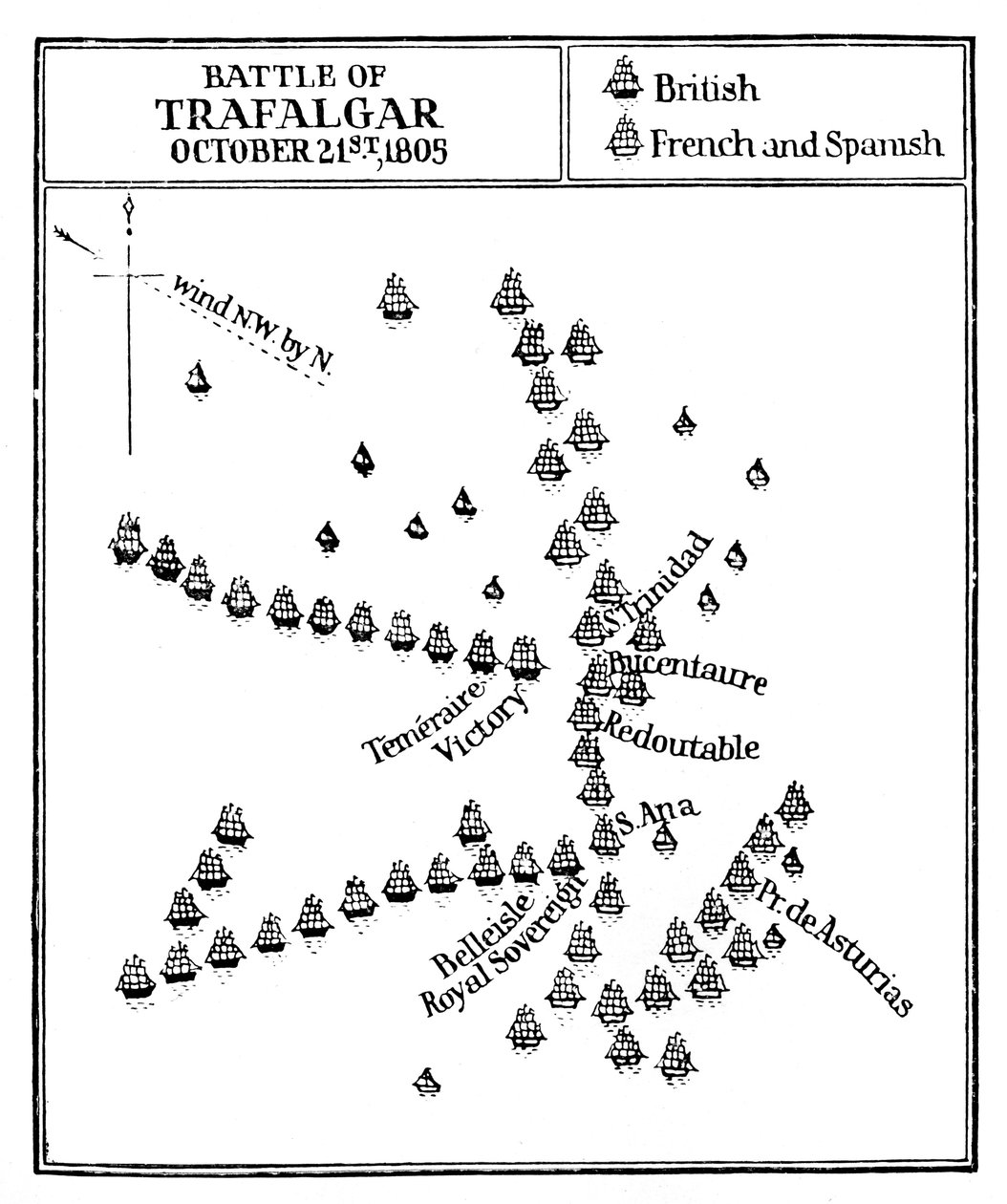 Batalha de Trafalgar, 1805 de Unbekannt