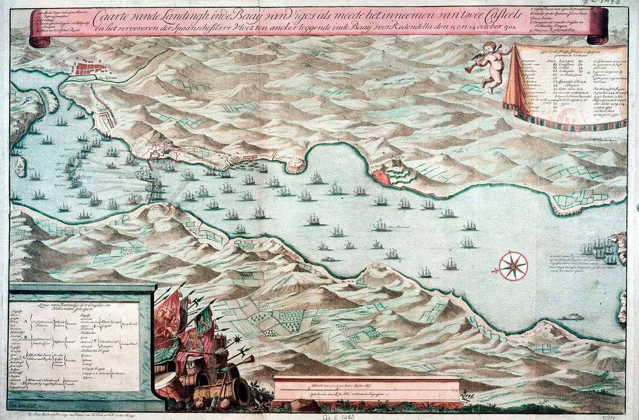 Batalha da Baía de Vigo, Espanha, 12 de outubro de 1702 de Unbekannt