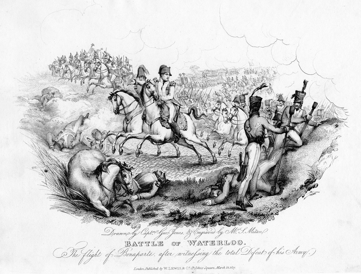 Batalha de Waterloo, Bélgica, 1815 1817 de Unbekannt