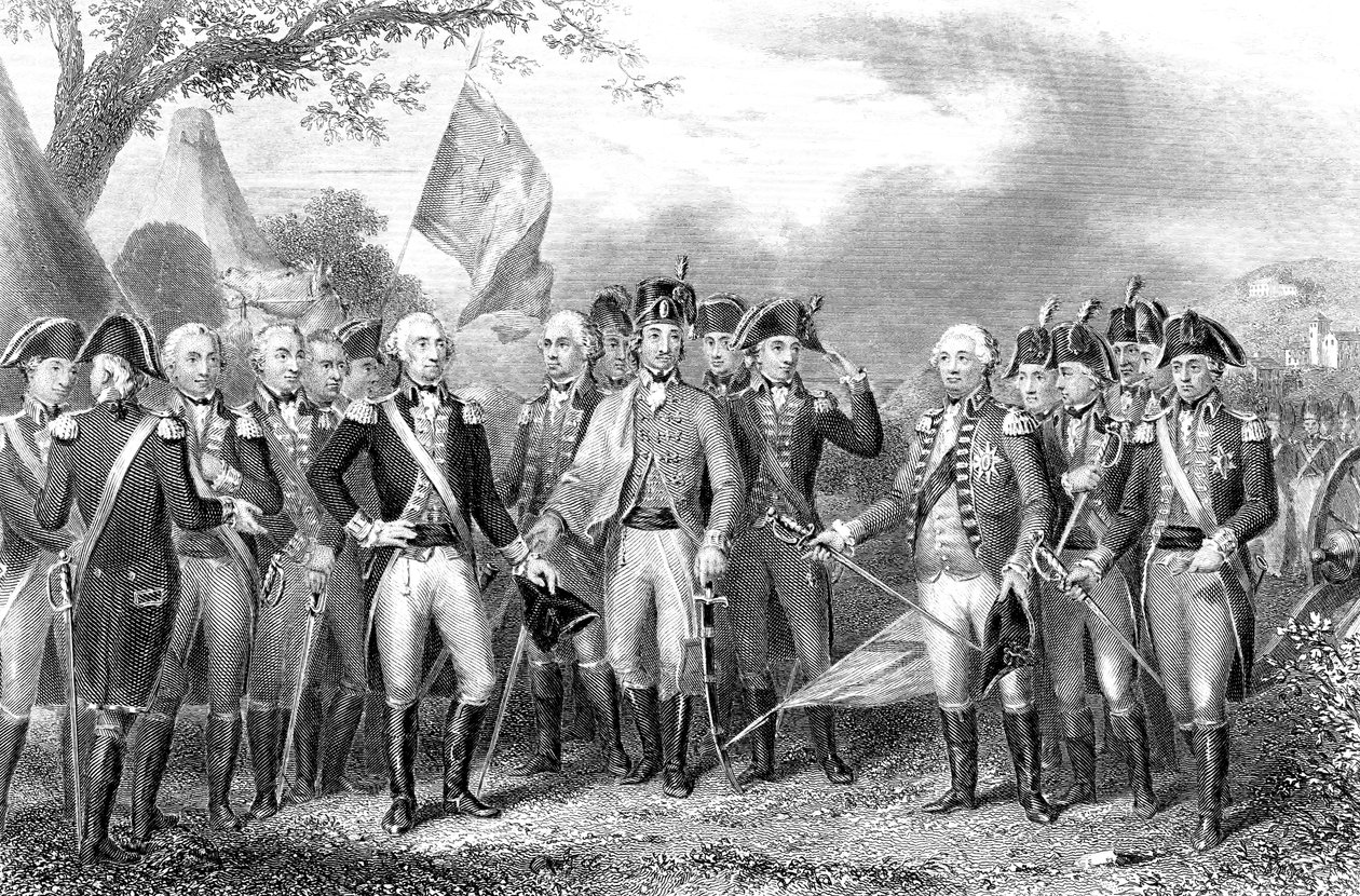 Batalha de Yorktown, Virgínia, Guerra da Independência Americana, 1781 de Unbekannt