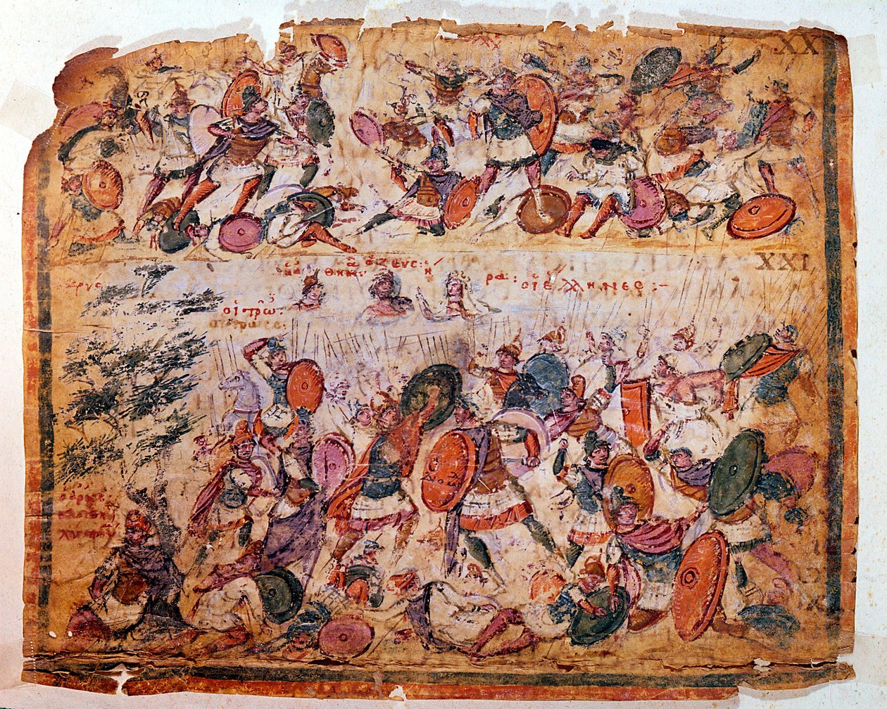 Cena de batalha de Homers Iliad, c300 aC de Unbekannt