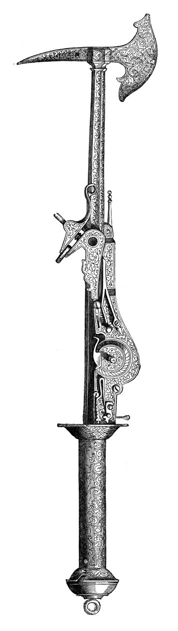 Machado de guerra e pistola, século XVI, 1870 de Unbekannt