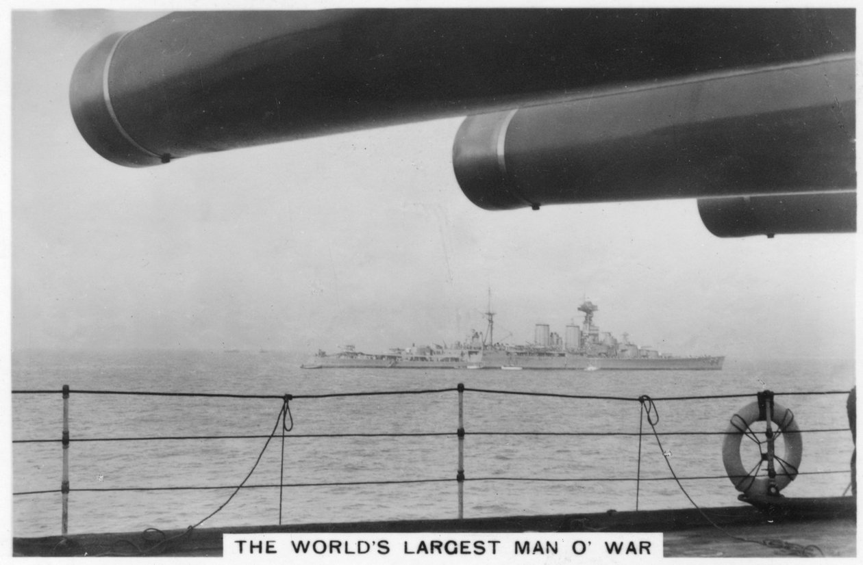 Capa de HMS do Battlecruiser, vista de HMS Nelson, 1937 de Unbekannt