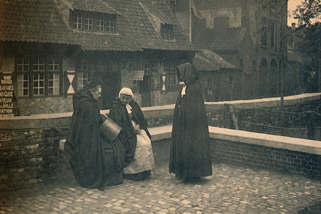 Atrás do Gruuthuse. Tipos de Bruges, c1910 de Unbekannt