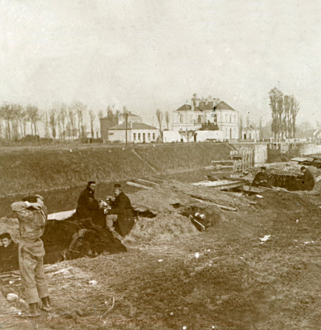 Lookout belga, Yser, Flandres, Bélgica, c1914-c1918 de Unbekannt