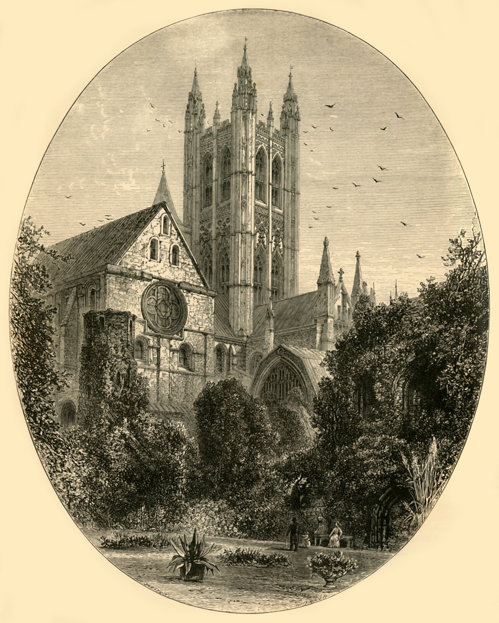 Torre de Bell Harry, Catedral de Canterbury, 1890. de Unbekannt