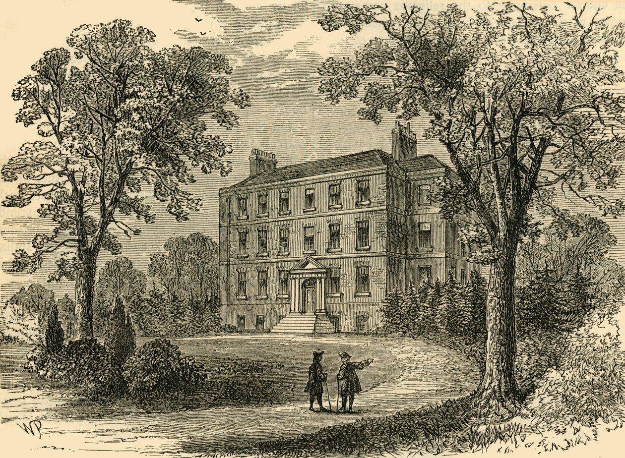 Casa Belsize em 1800, c1876. de Unbekannt