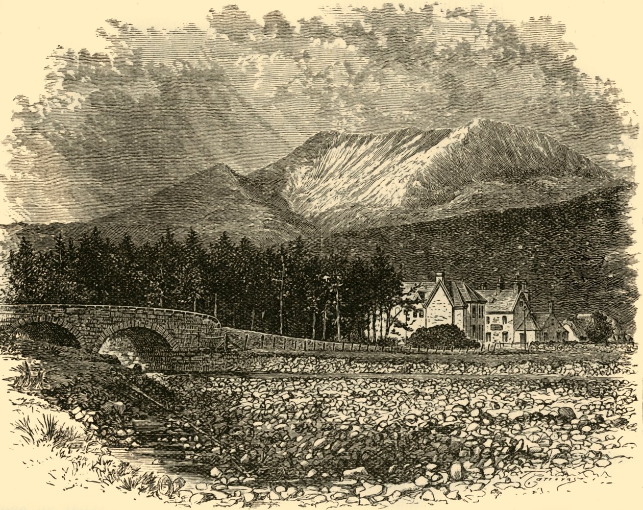 Ben Bay e Kinlochewe Hotel, 1898. de Unbekannt