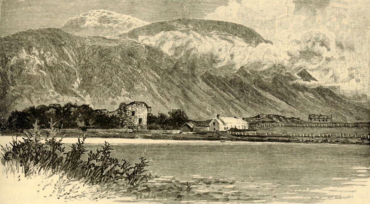 Ben Nevis e Castelo de Inverlochy, 1898. de Unbekannt