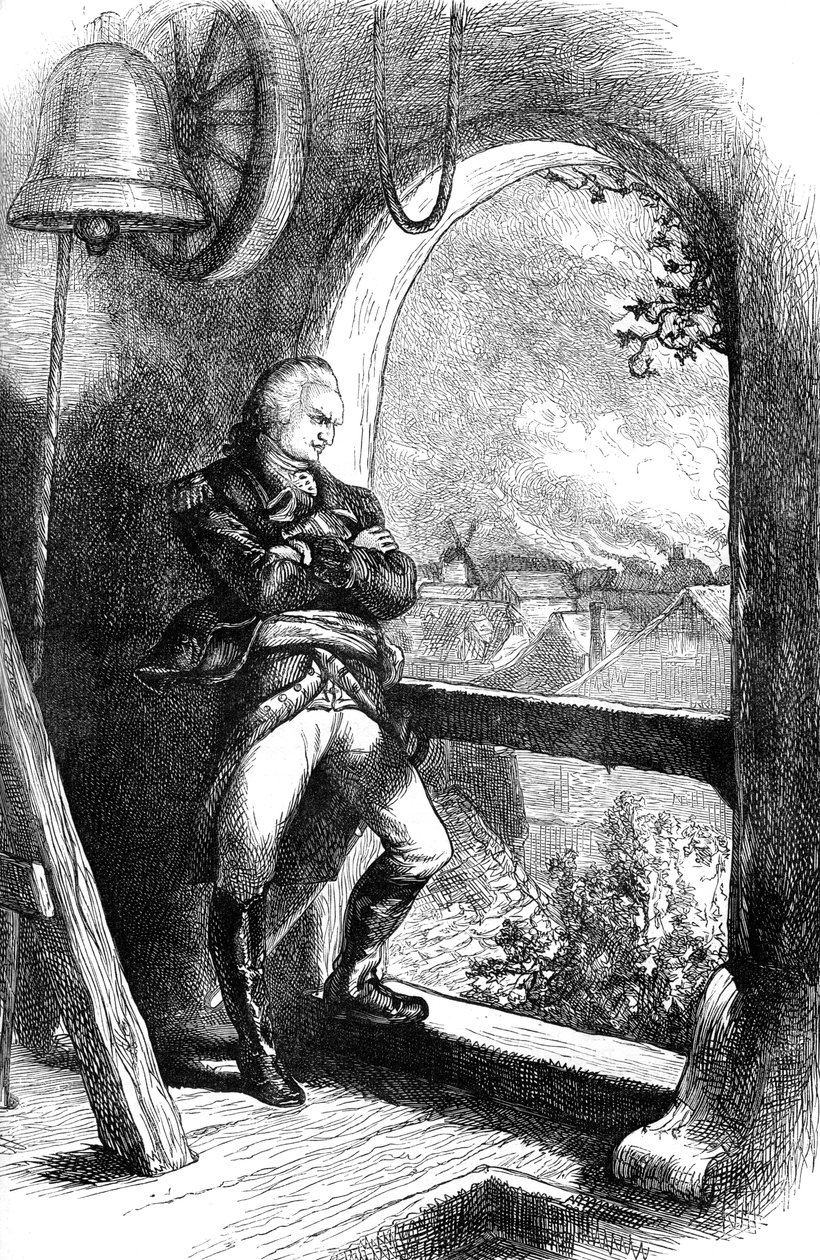 Benedict Arnold vendo a destruição de Nova Londres, 1781 c1880 de Unbekannt