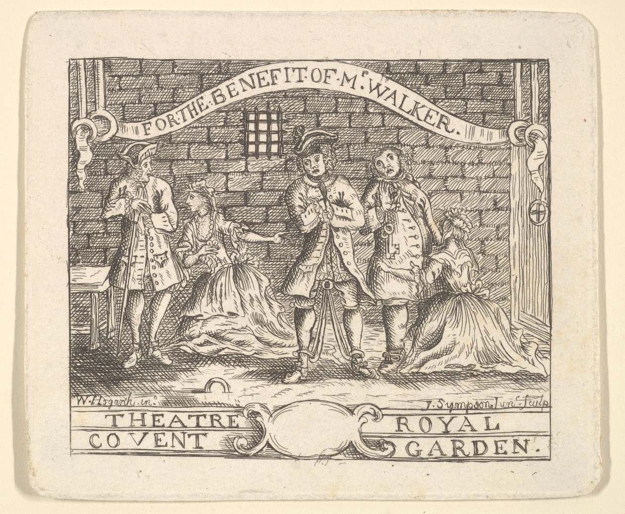 Bilhete de benefício para Walker, ca. 1735 de Unbekannt