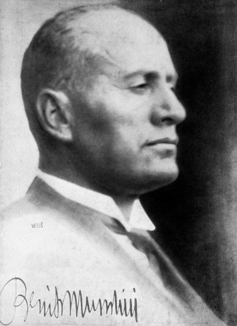 Benito Mussolini, ditador fascista italiano, c1930s de Unbekannt