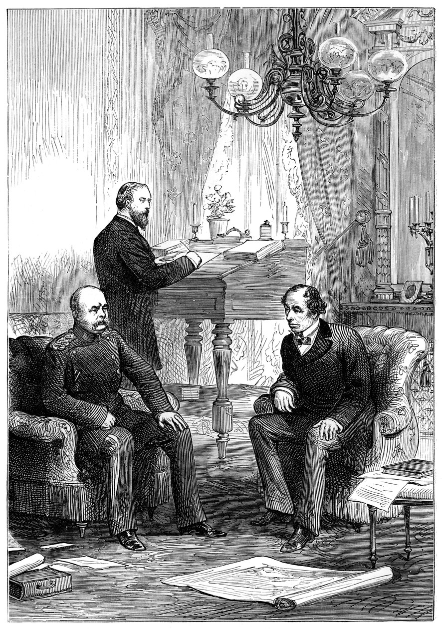 Benjamin Disraeli 1804-1881 reunião Otto von Bismarck 1815-1898, Berlim, 1878 de Unbekannt