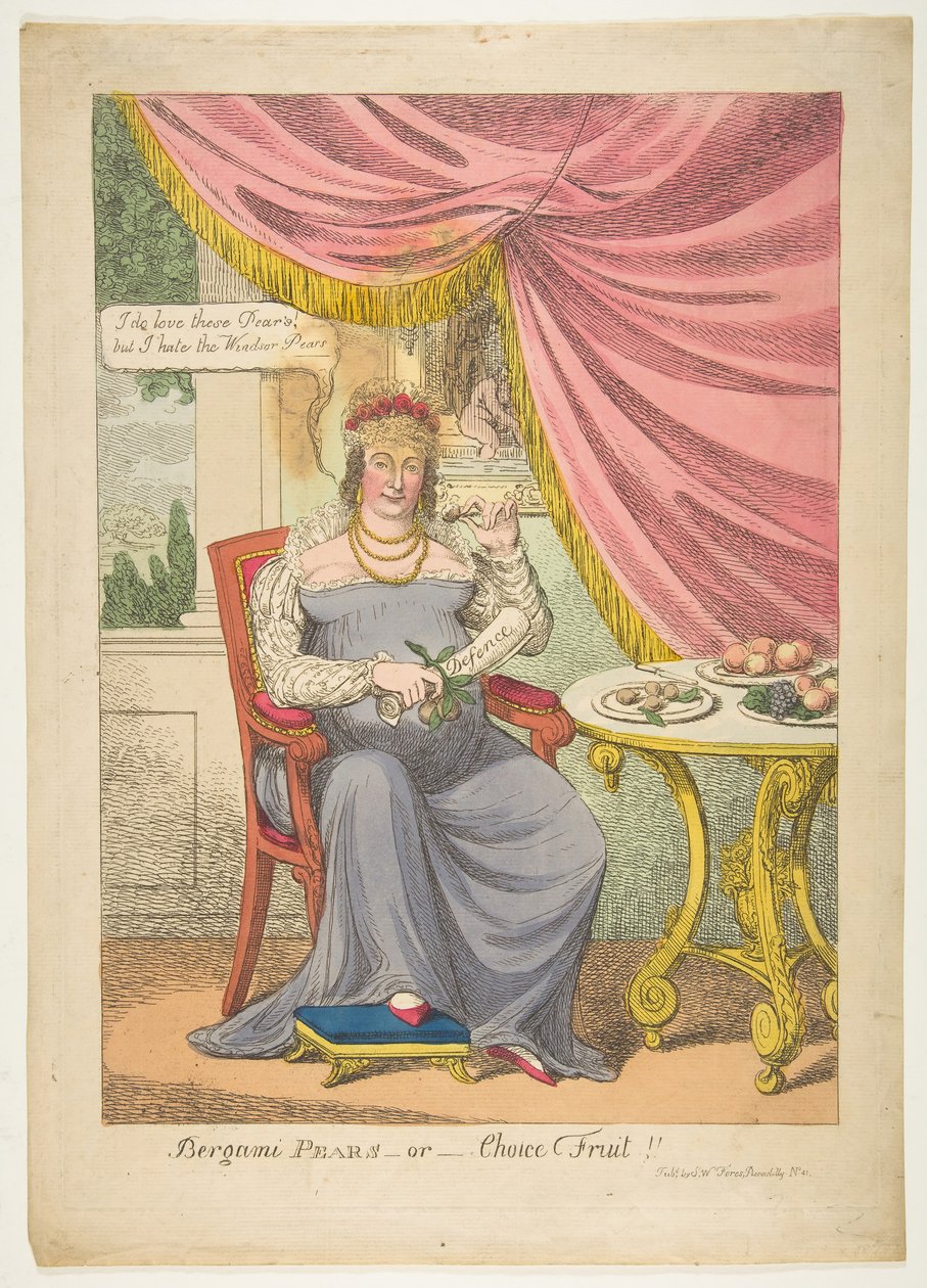 Peras de Bergami, ou Choice Fruit, outubro de 1820. de Unbekannt