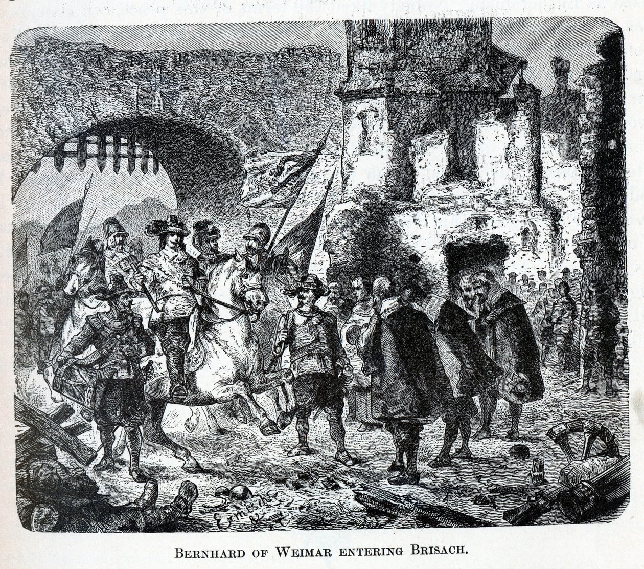 Bernhard de Weimar entrando em Breisach, 1882 de Unbekannt