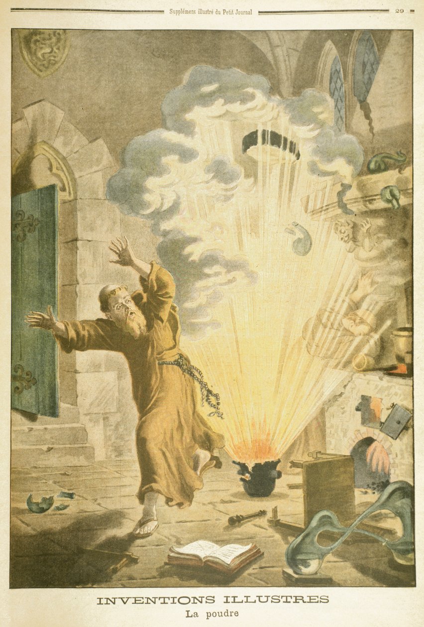 Berthold Schwart, monge e alquimista franciscano alemão do século XIV, 1901 de Unbekannt