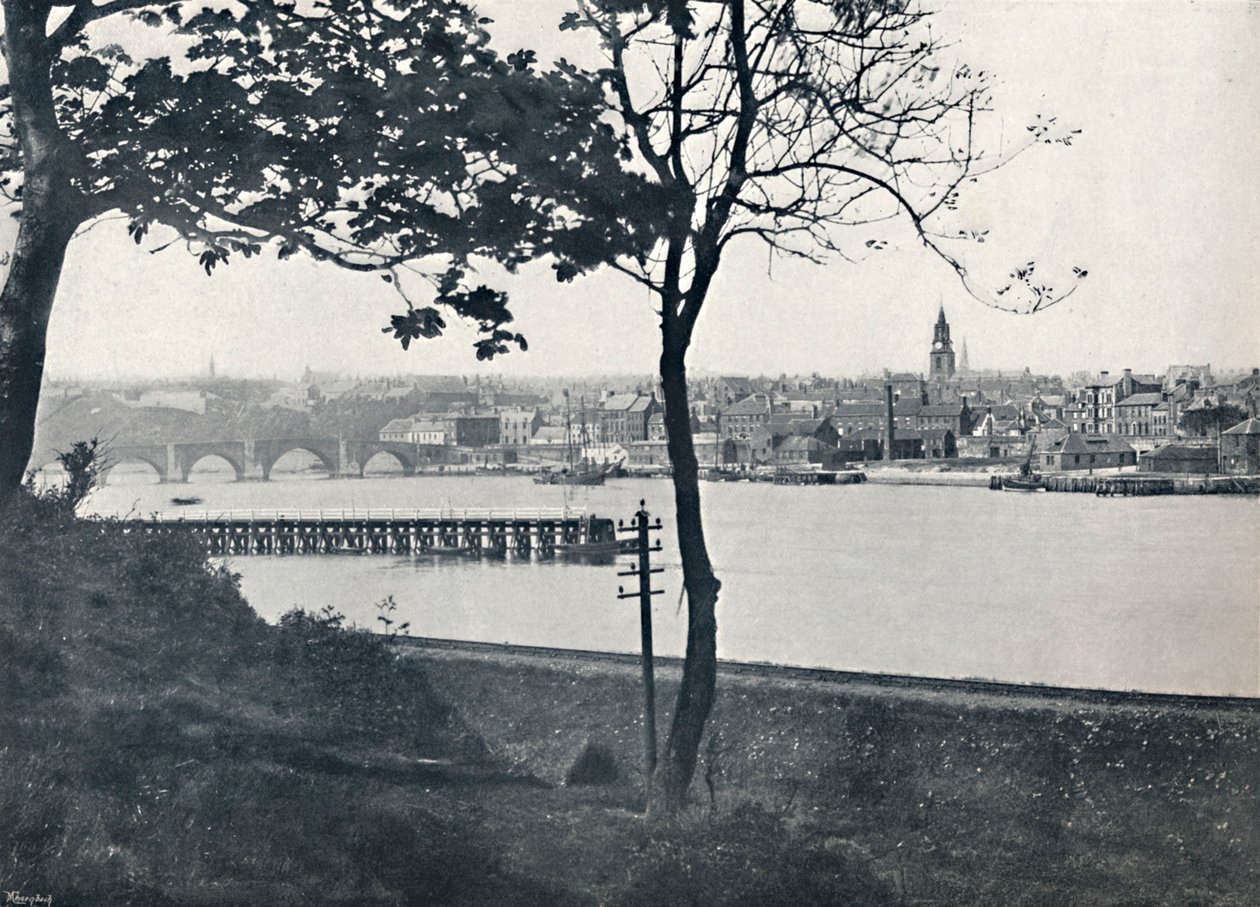 Berwick - de Spittal, mostrando a ponte de Berwick, 1895 de Unbekannt