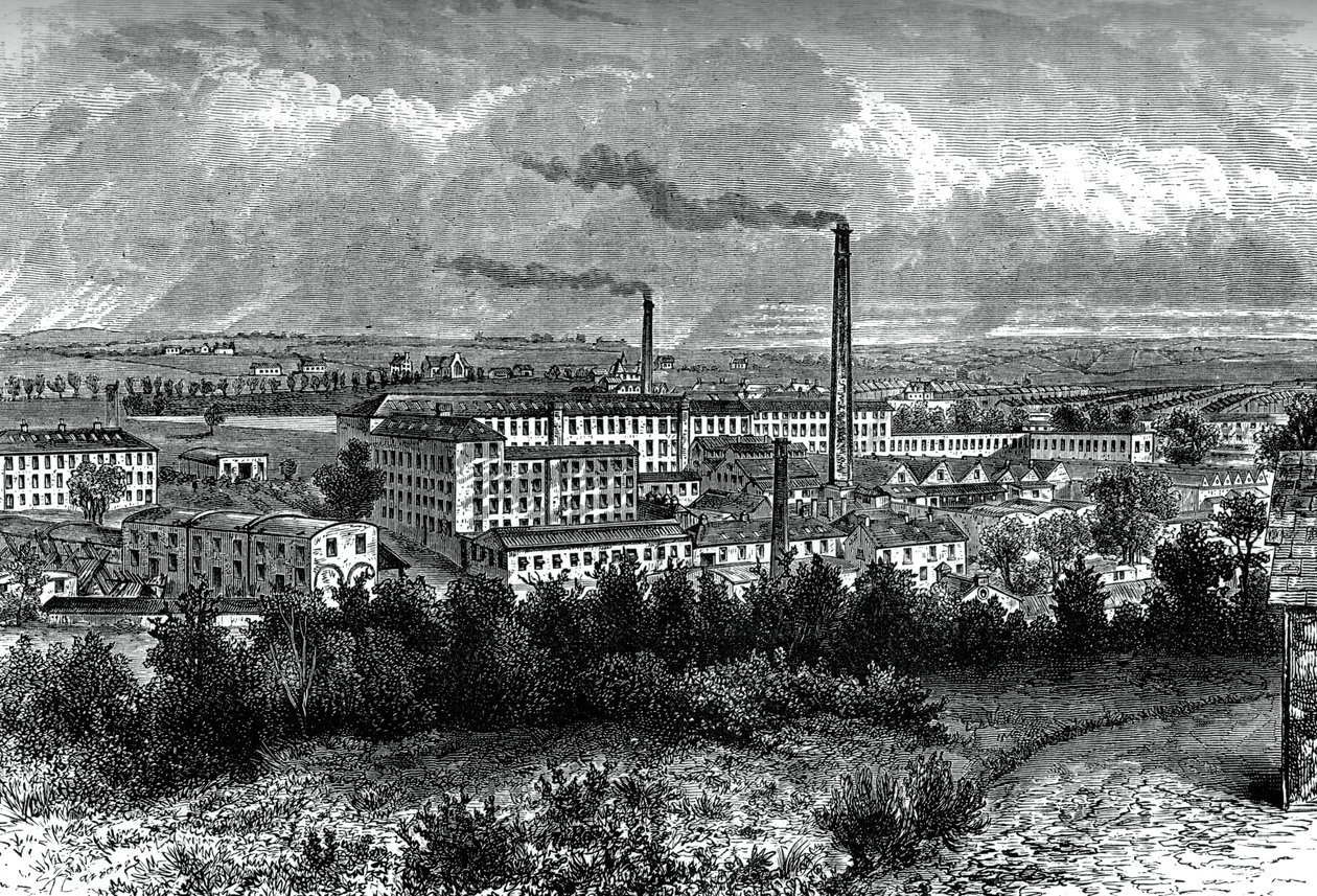 Bessbrook Mills e vila, Condado de Armagh, Irlanda, c1880 de Unbekannt