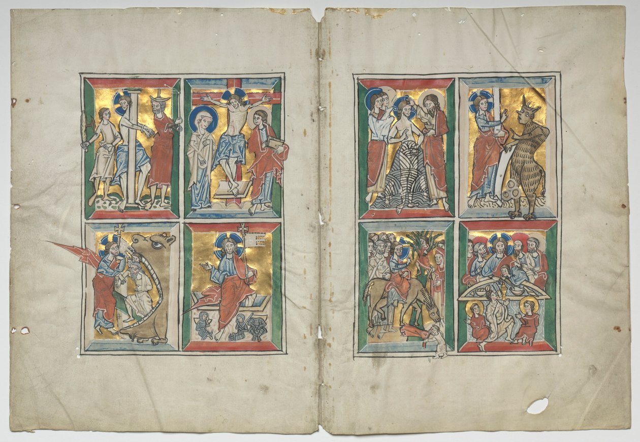 Bifolio com cenas da vida de Cristo, 1230-1240. de Unbekannt