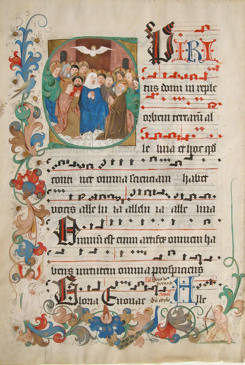 Bifolium de um Gradual, alemão, final do século XV. de Unbekannt