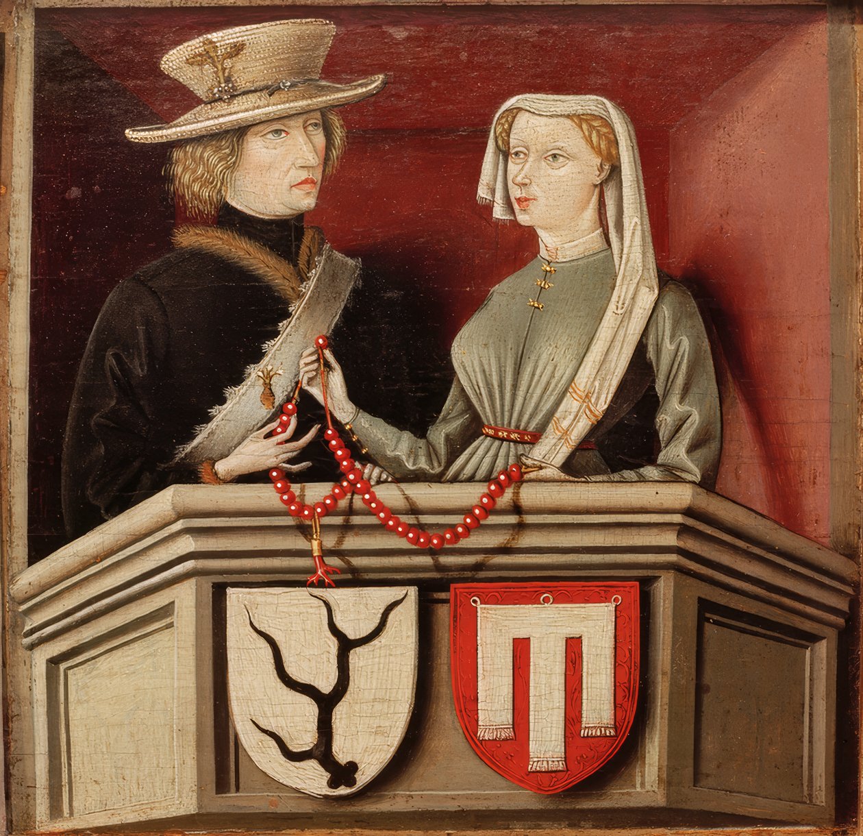 Retrato do casal Wilhelm IV Conde Schenk von Schenkens de Unbekannt