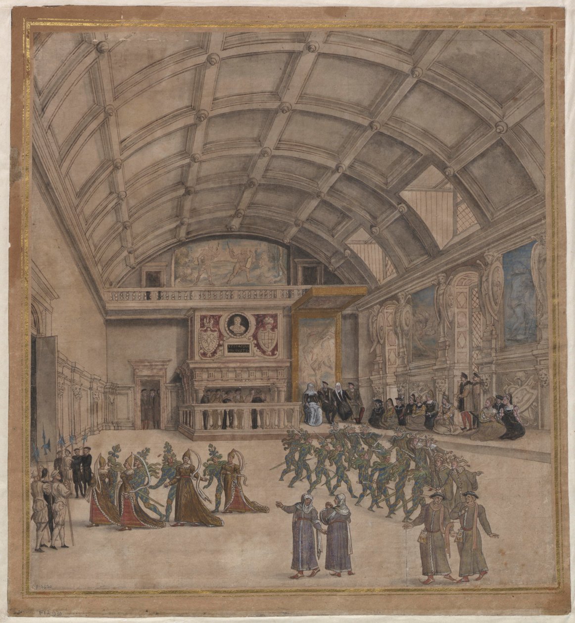 Palácio Binche durante as celebrações em agosto de 1549, 1549. de Unbekannt