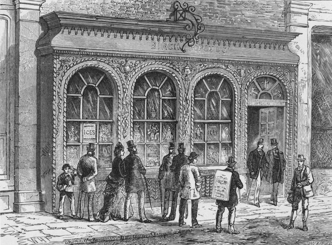 Loja de confeitaria Birchs, Cornhill, cidade de Londres, século XIX 1911 de Unbekannt
