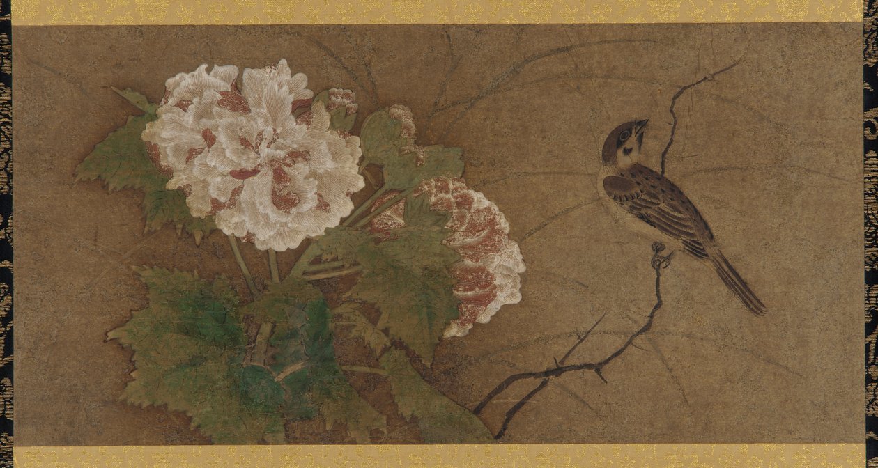 Pássaro e flores, período Muromachi, século XV-XVI. de Unbekannt