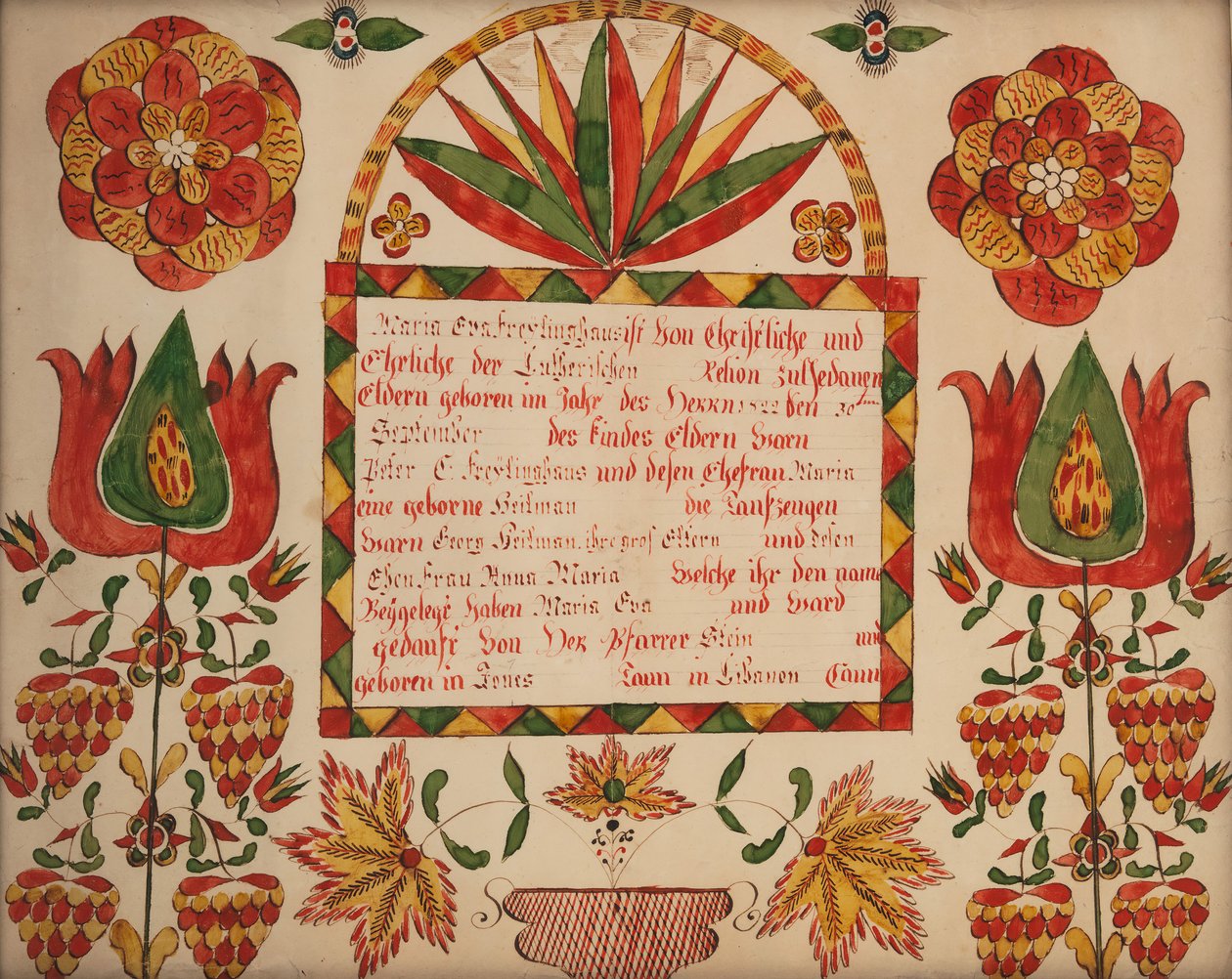 Certidão de Nascimento e Batismo, 1822. de Unbekannt