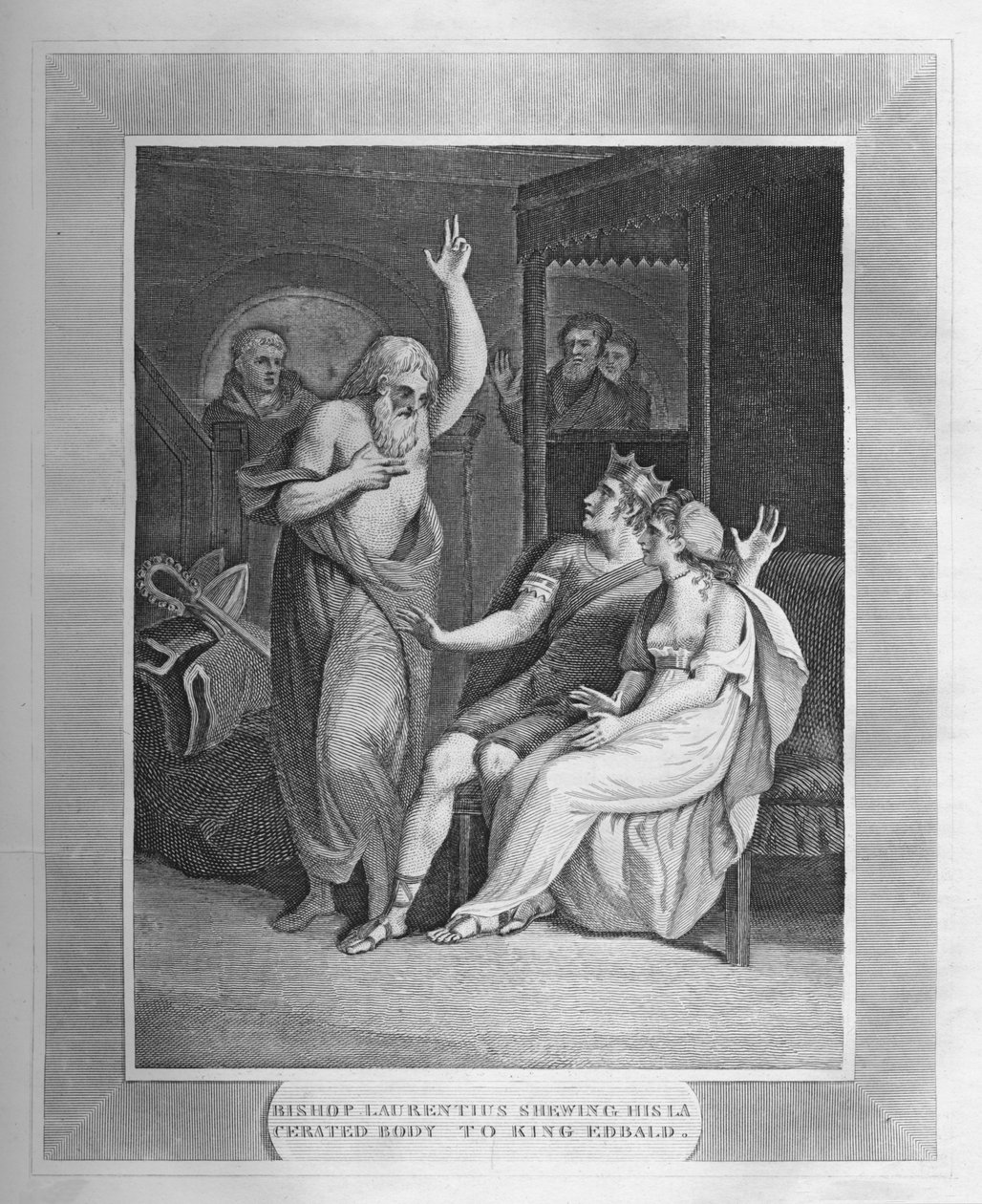 Bispo Laurentius Shewing Seu Corpo Cerrado Ao Rei Edbald, 1838 de Unbekannt