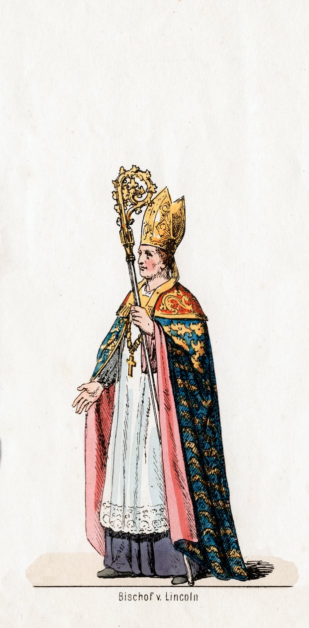 Bispo de Lincoln, figurino para a peça de Shakespeares, Henrique VIII, século XIX de Unbekannt