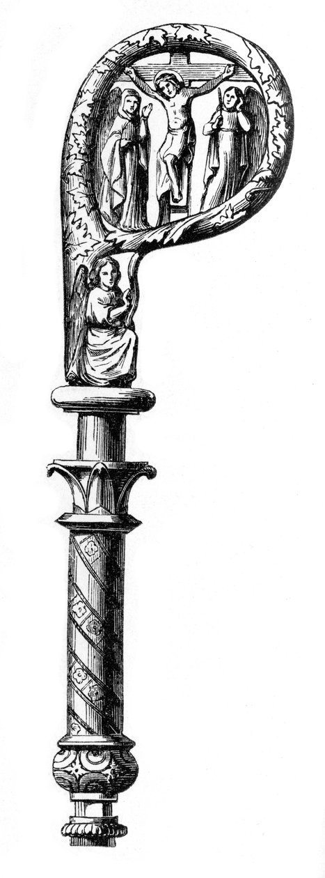 Bispo crozier, Catedral de Metz, século 14, 1870 de Unbekannt