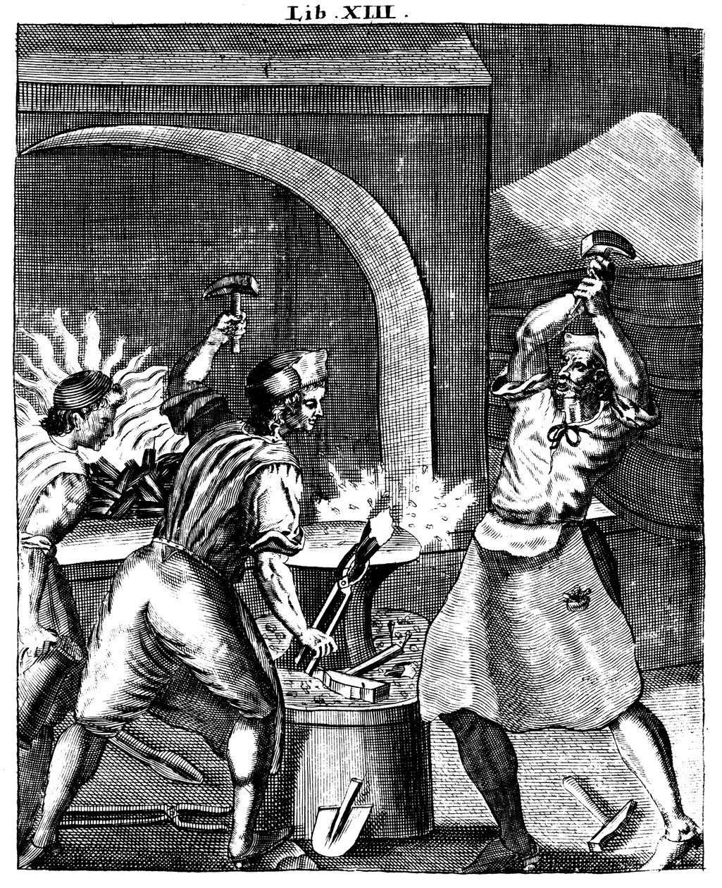 Ferreiros no trabalho, 1715 de Unbekannt