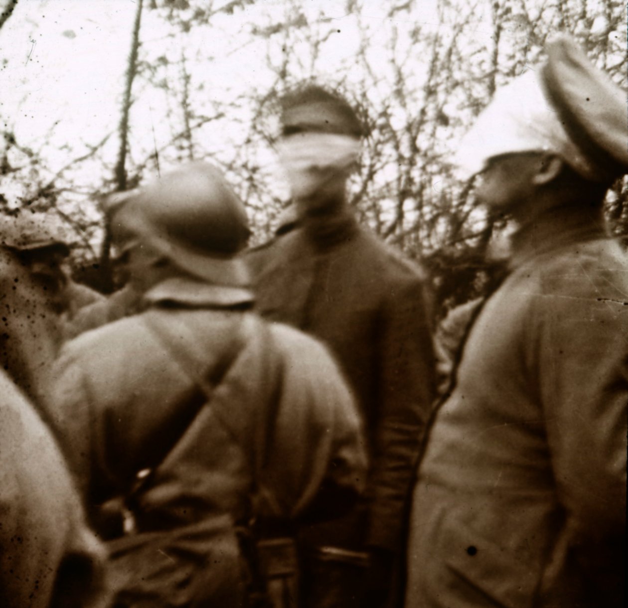 Soldados de olhos vendados, novembro de 1918 de Unbekannt