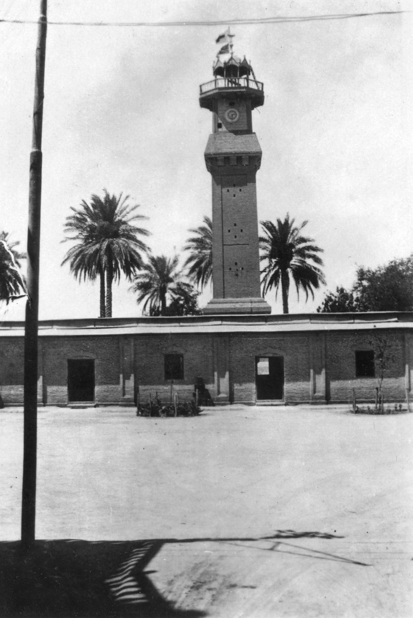 Torre de bloco, 31º hospital geral britânico, Bagdá, Mesopotâmia, Primeira Guerra Mundial, 1918 de Unbekannt