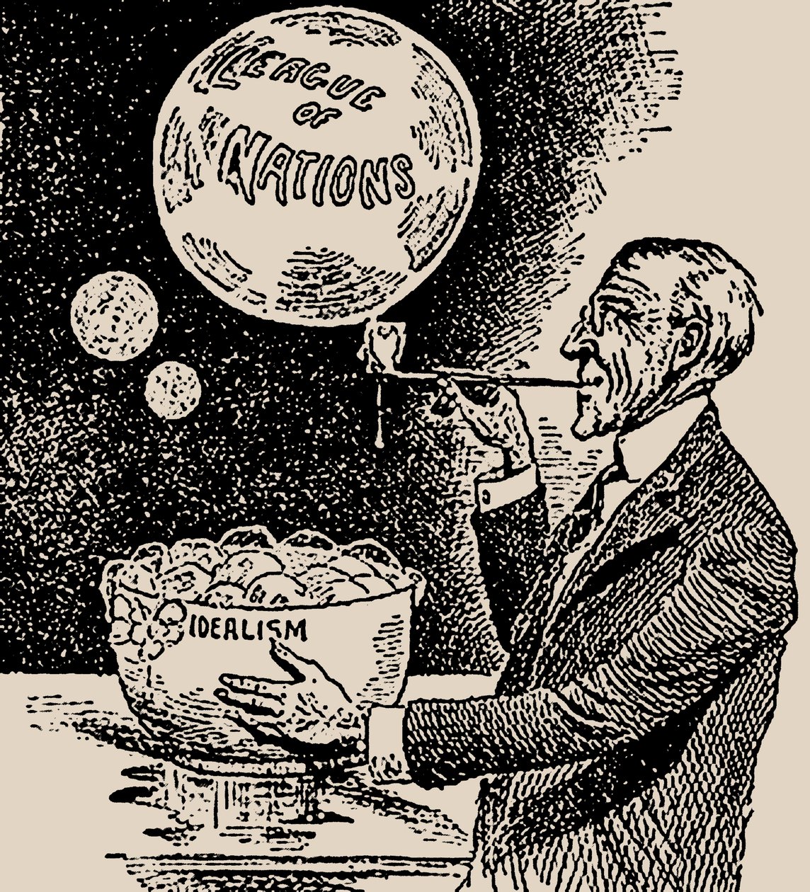 Soprando bolhas. Woodrow Wilson e a Liga das Nações, 1919. de Unbekannt