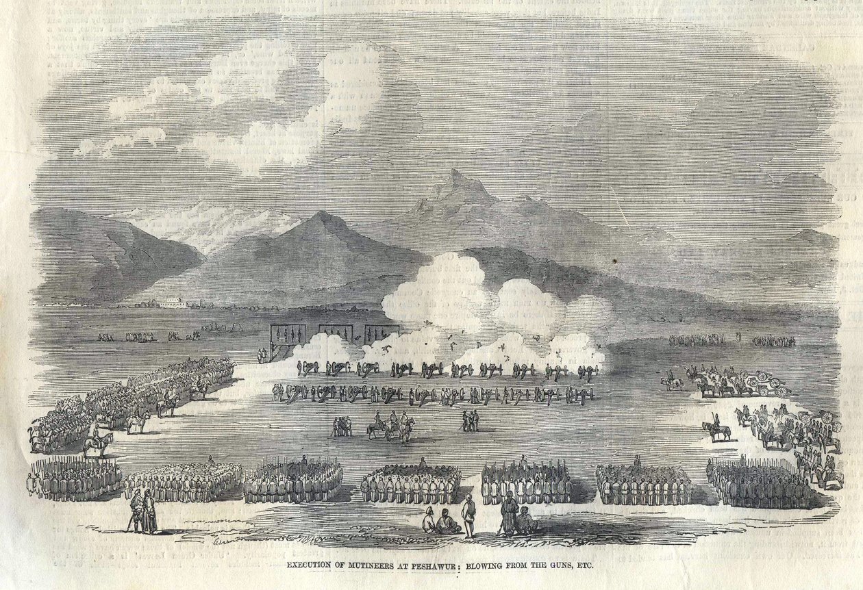 Soprando de armas na Índia britânica, 1857 de Unbekannt